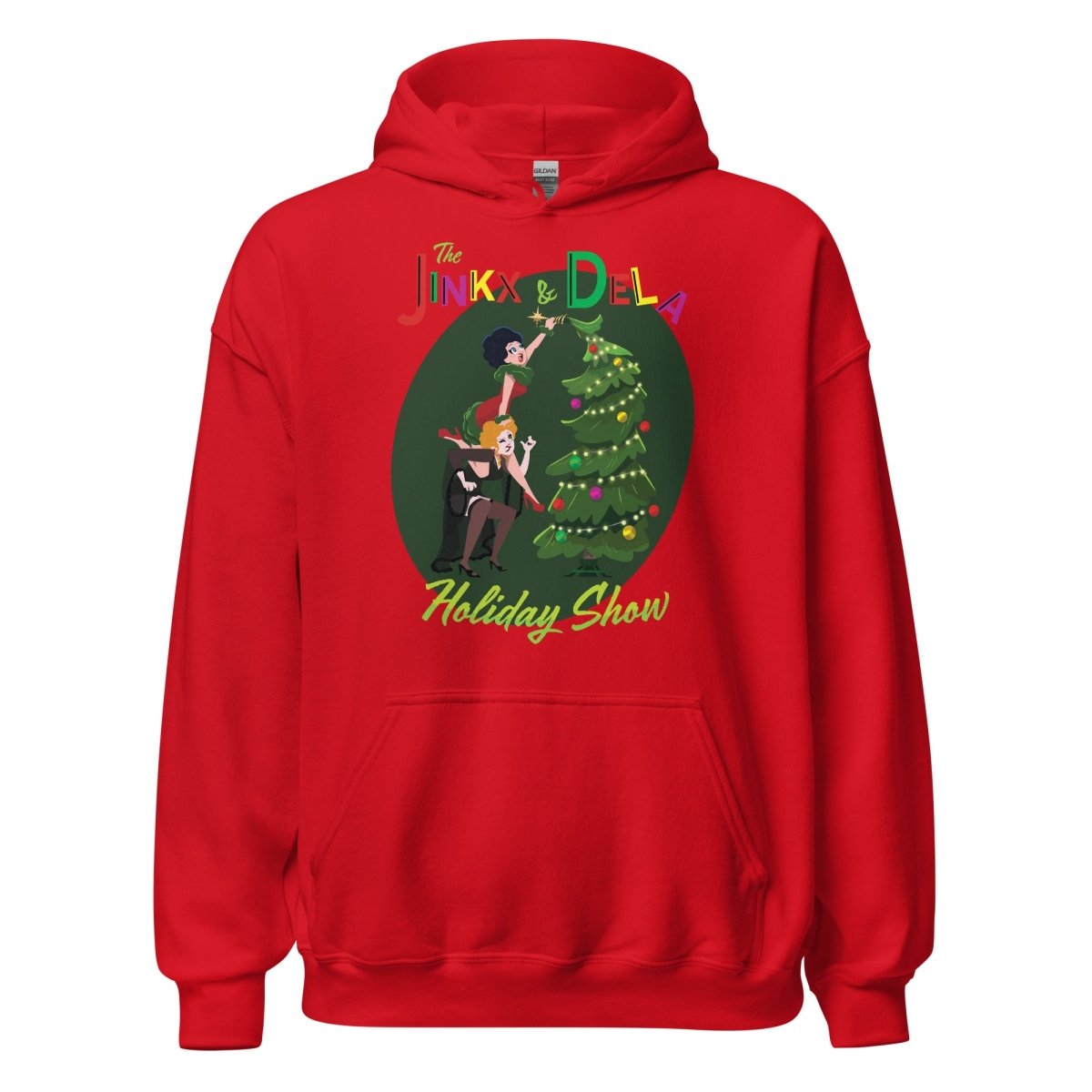 JInkx x Dela - Holiday Show 23 Tree Topper Hoodie - dragqueenmerch