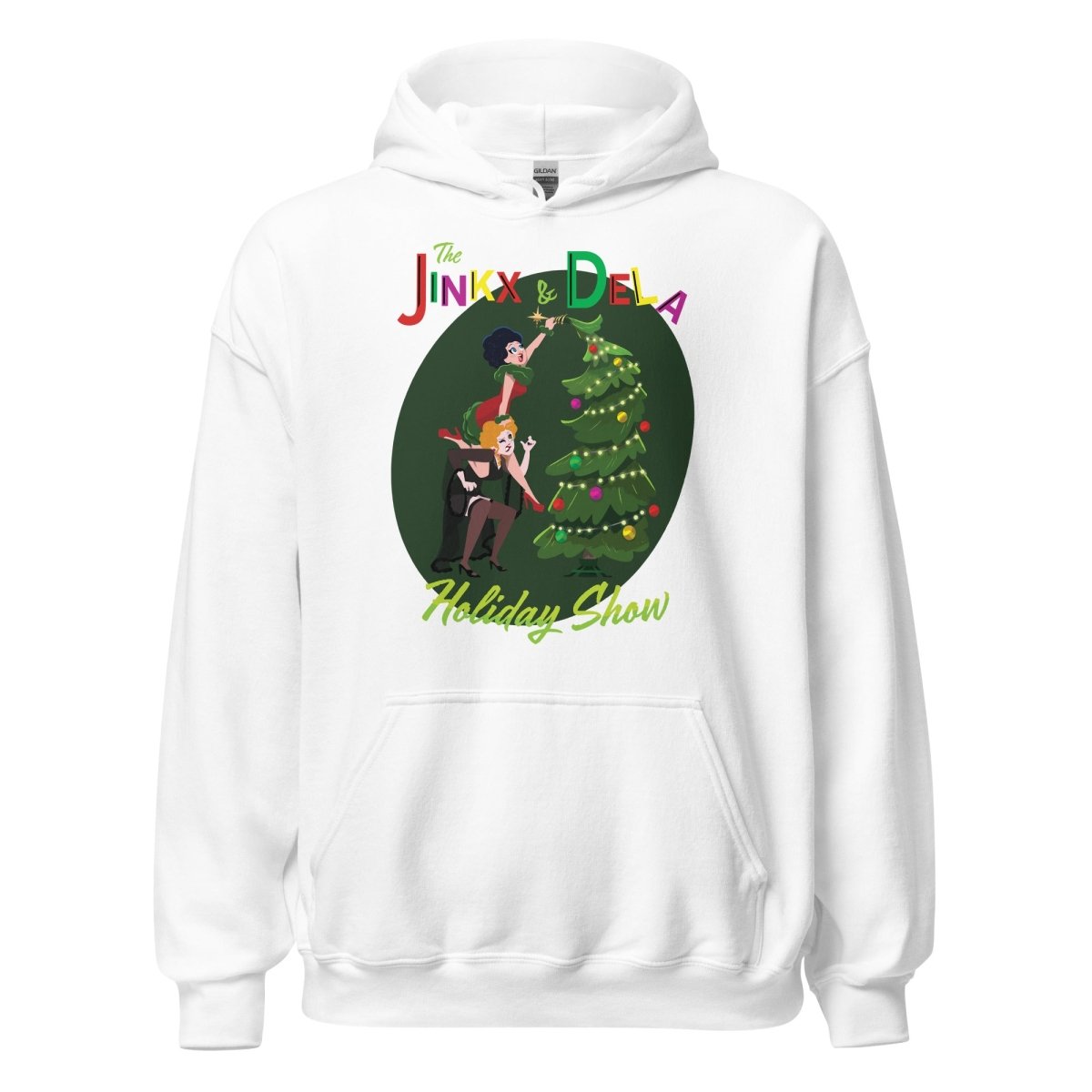 JInkx x Dela - Holiday Show 23 Tree Topper Hoodie - dragqueenmerch