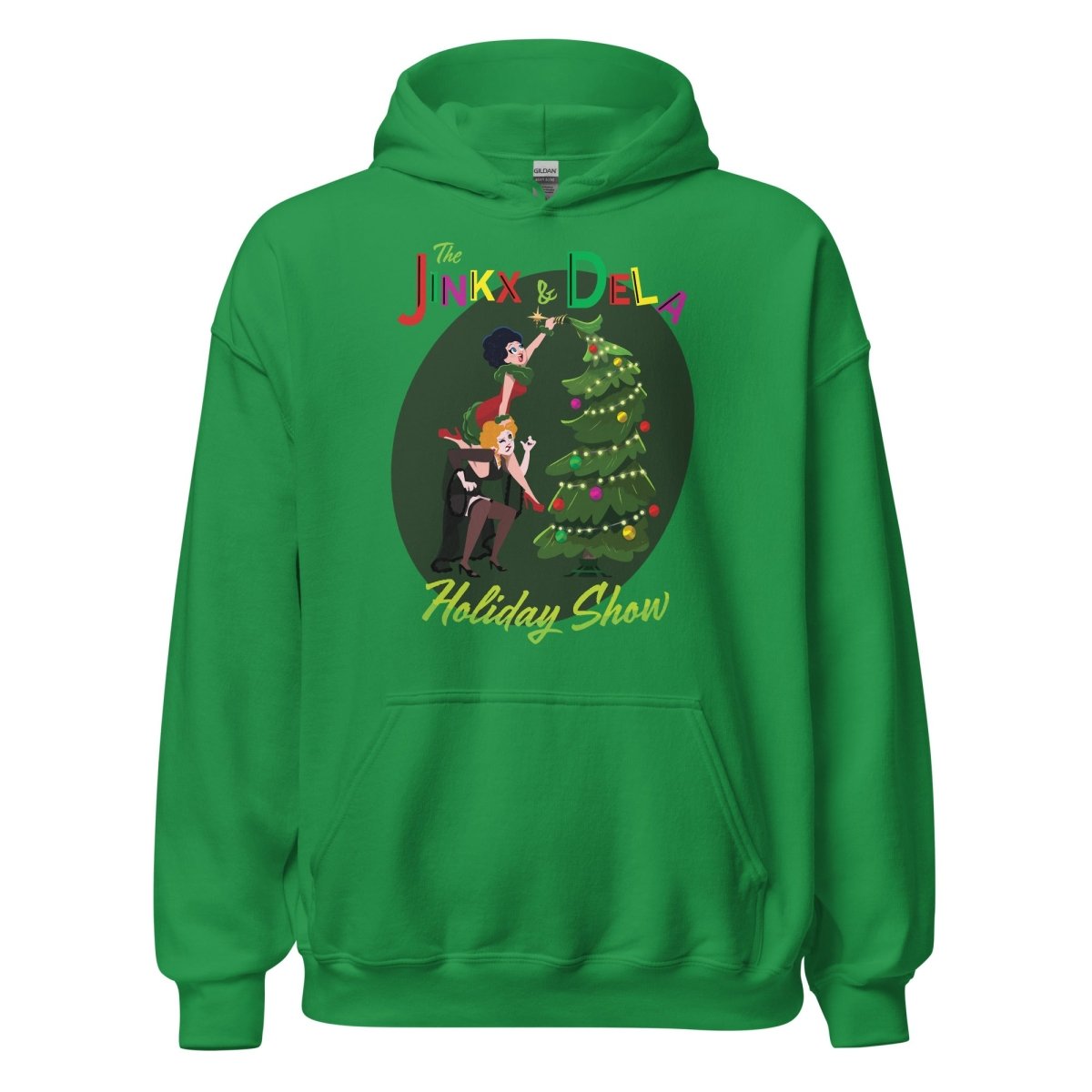 JInkx x Dela - Holiday Show 23 Tree Topper Hoodie - dragqueenmerch