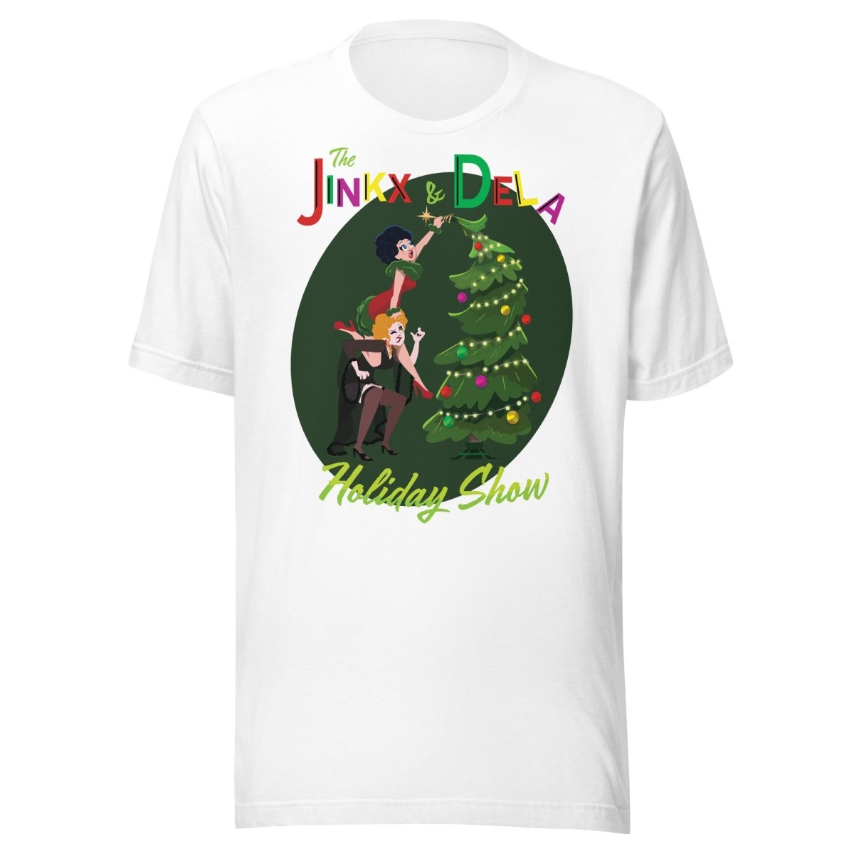 JInkx x Dela - Holiday Show 23 Tree Topper T-shirt - dragqueenmerch