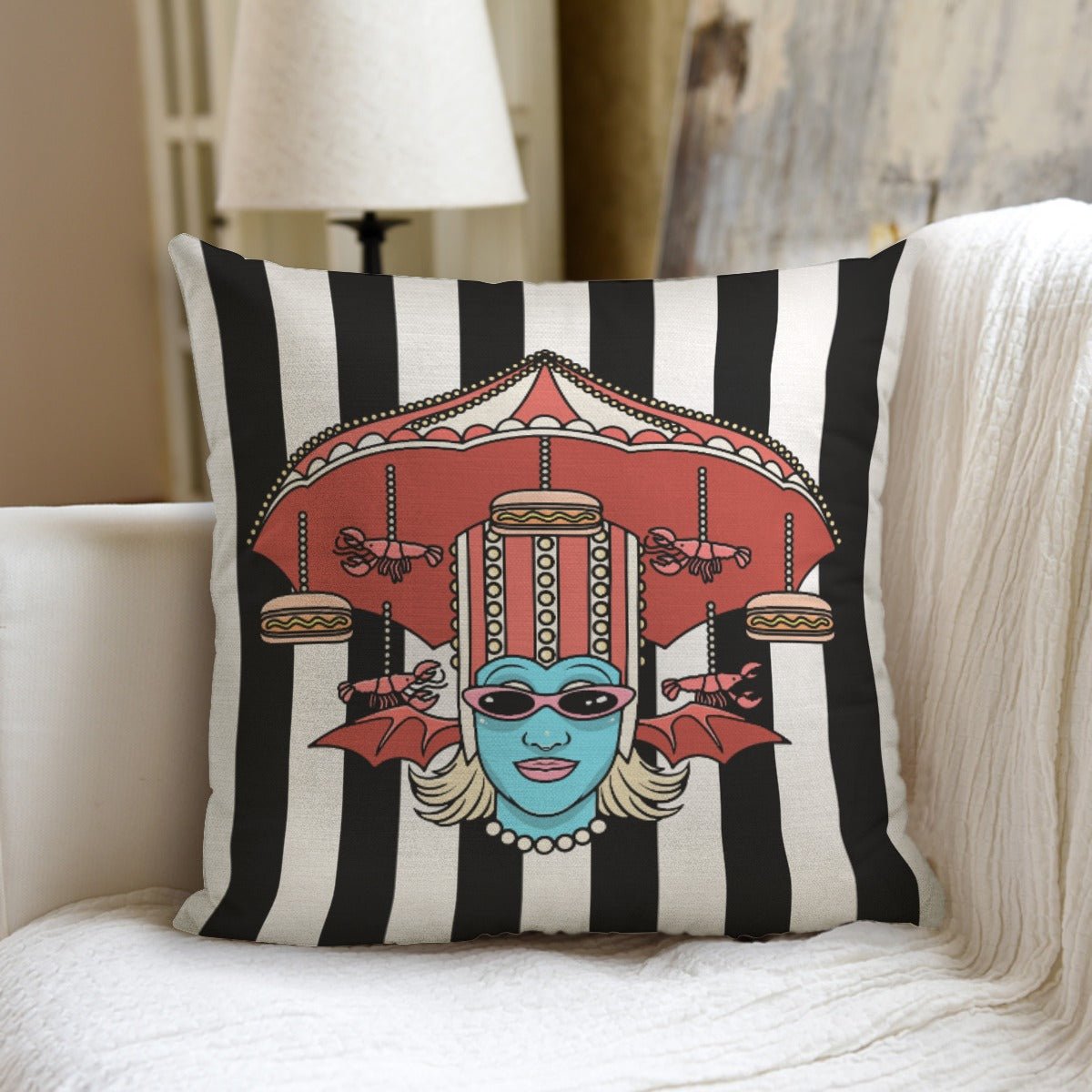 Juno Birch - Beetlejuice Couch Pillow with Insert - dragqueenmerch