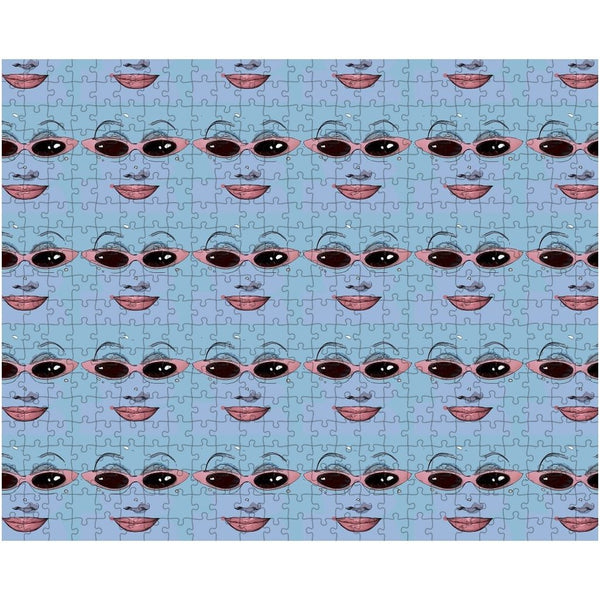 Juno Birch - Face Collage Jigsaw Puzzle - dragqueenmerch