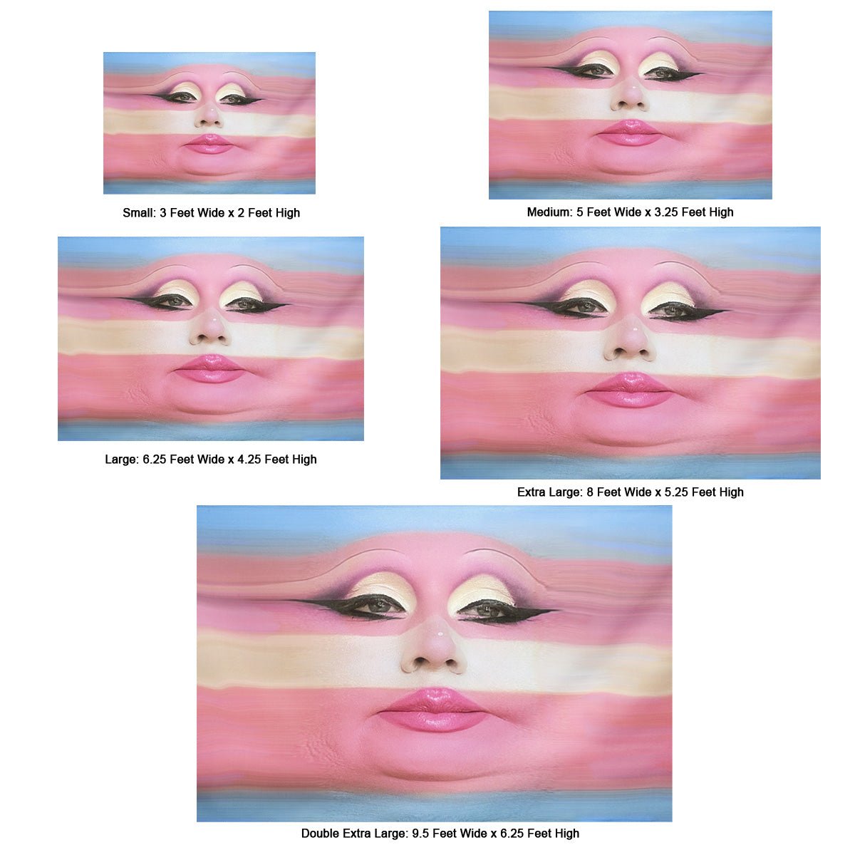 Juno Birch - Trans Pride Mood All-Over Print Flag - dragqueenmerch