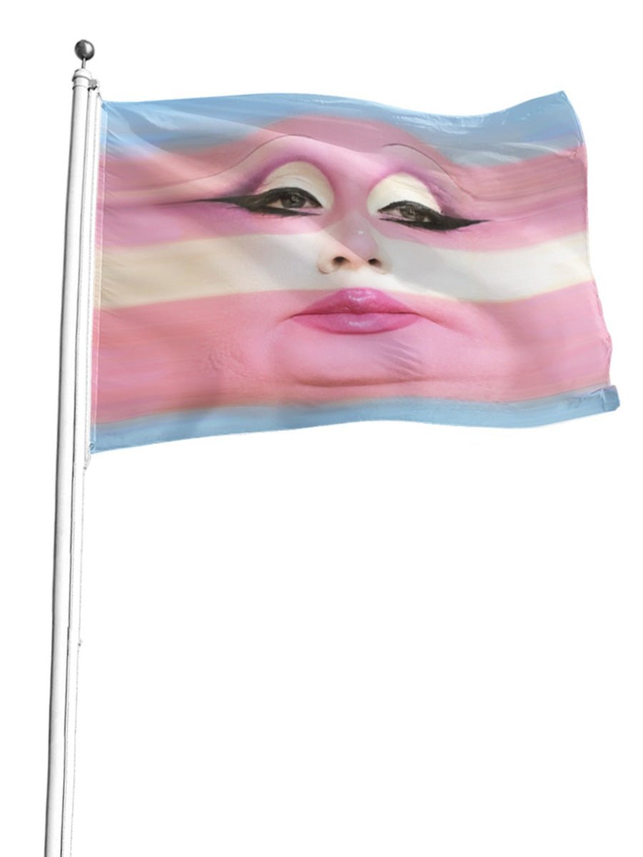 Juno Birch - Trans Pride Mood All-Over Print Flag - dragqueenmerch
