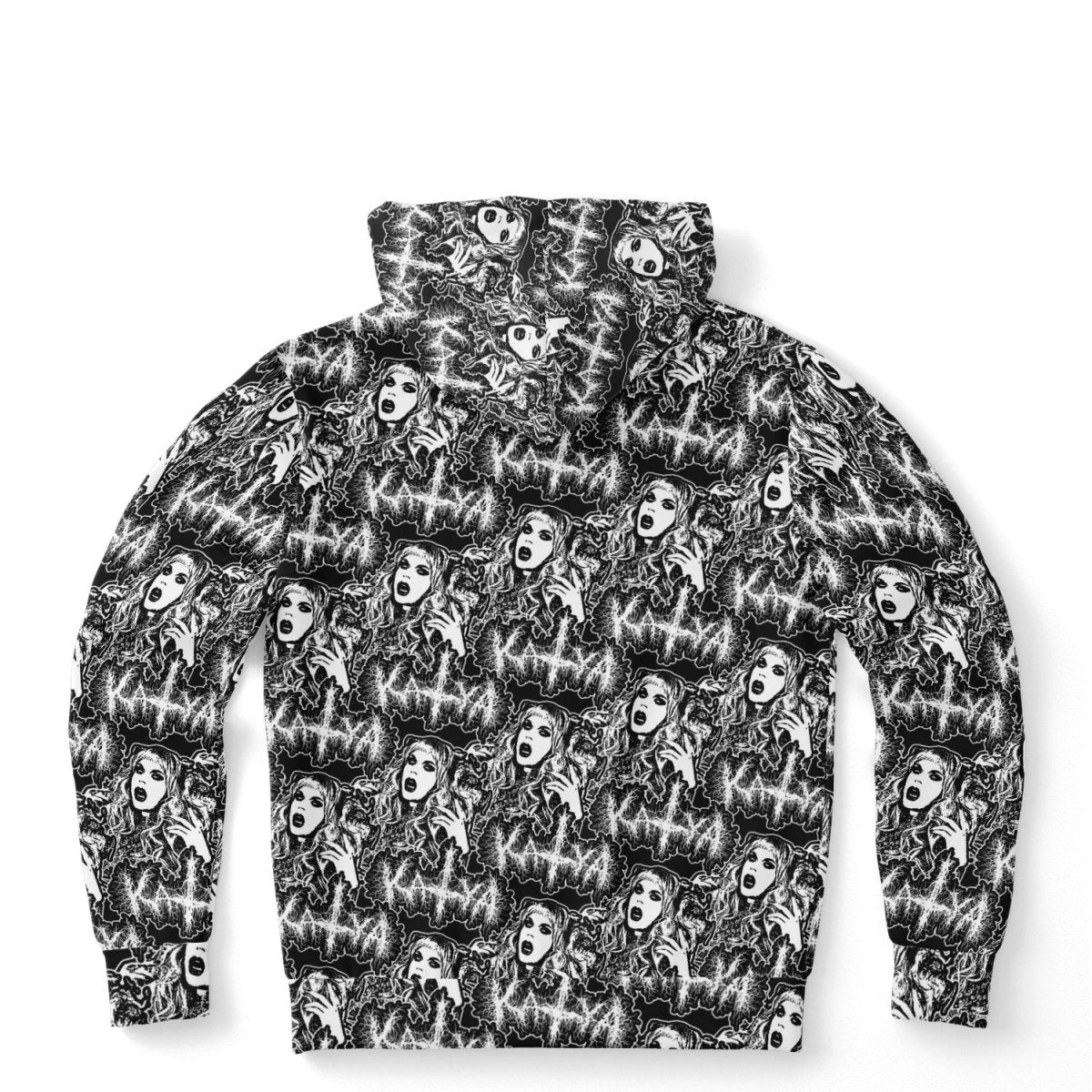 Katya - Black Metal All Over Print Hoodie - dragqueenmerch