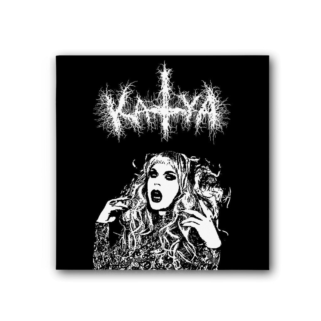 Katya - Black Metal Canvas Print - dragqueenmerch