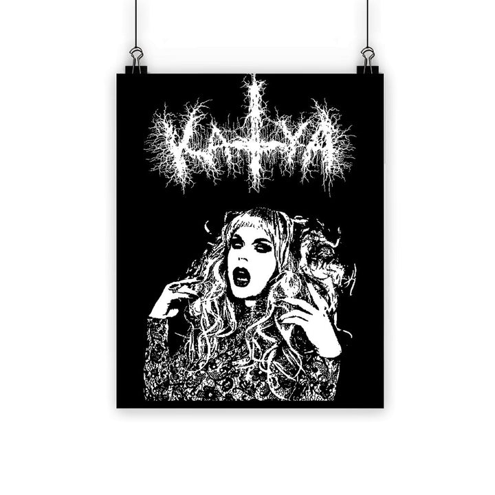 Katya - Black Metal Poster - dragqueenmerch