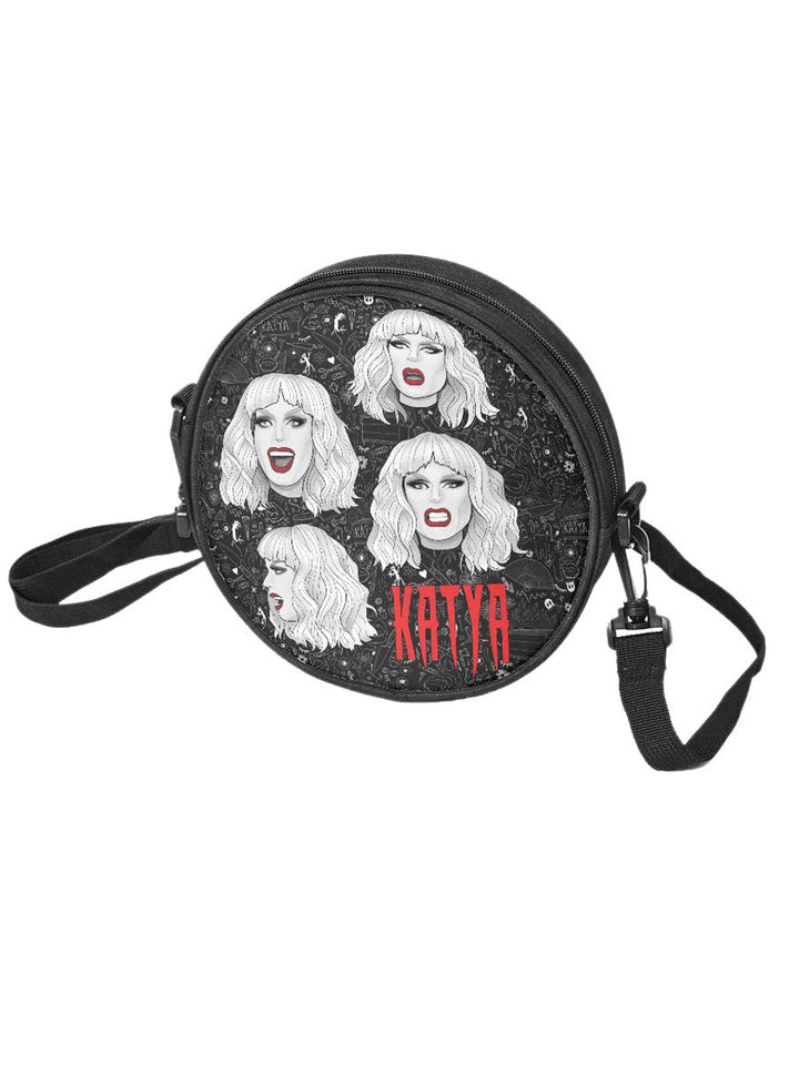 Katya - Doodles Round Satchel Bags - dragqueenmerch