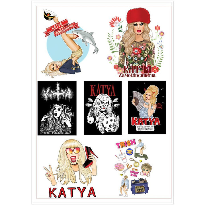 Katya Multi Sticker Sheet - dragqueenmerch