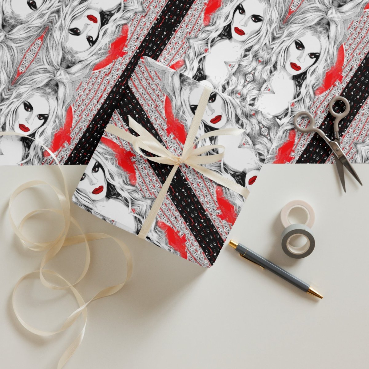 Katya - Pattern Wrapping paper sheets - dragqueenmerch