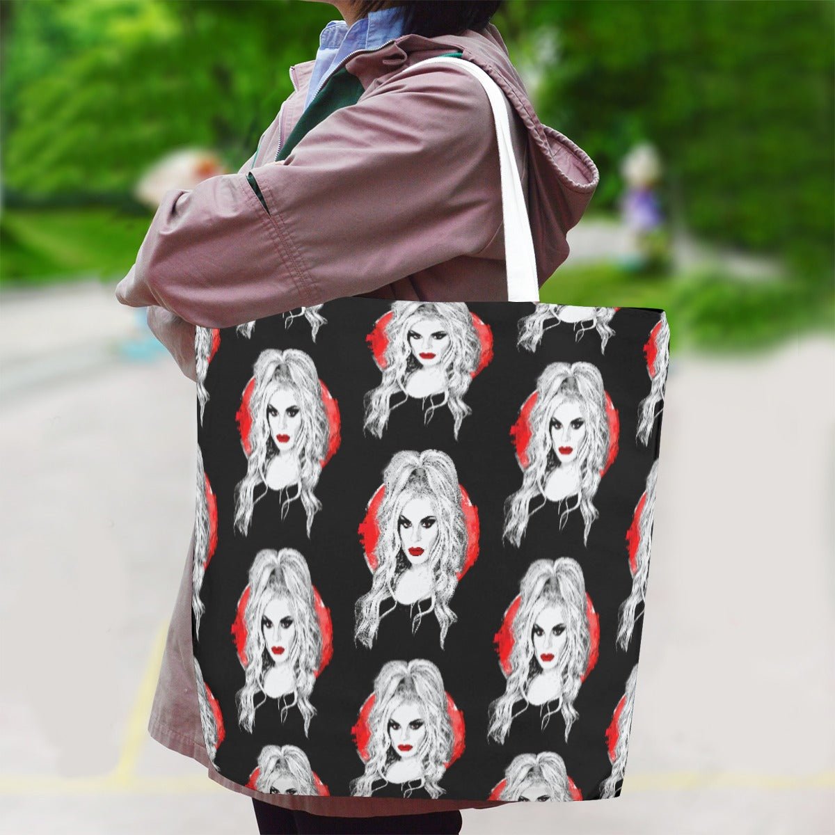 Katya - Portrait Illustration Jumbo Tote Bag - dragqueenmerch