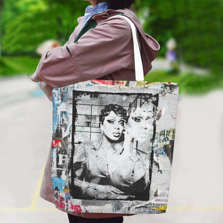 Kennedy Davenport - B/W Photo Jumbo Tote Bag - dragqueenmerch