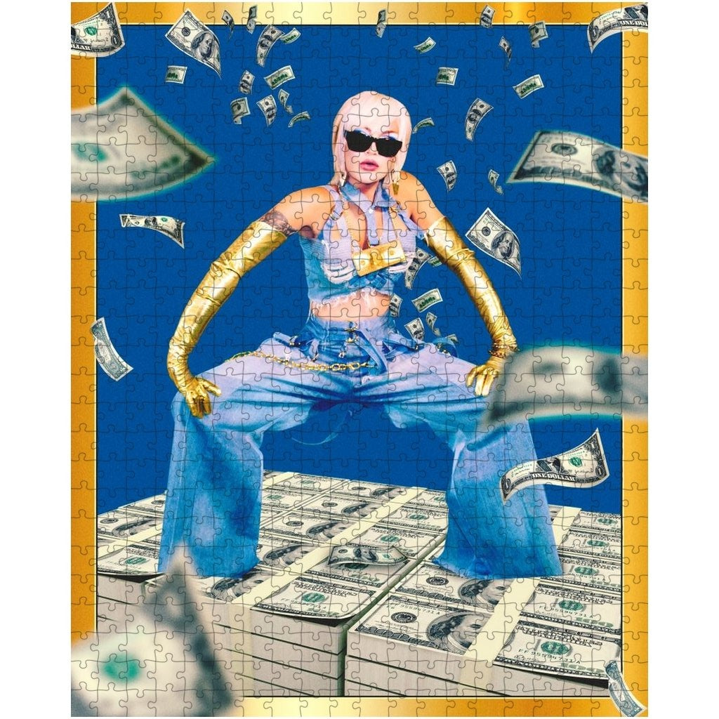 Kylie Sonique Love - Dollar Signs Jigsaw Puzzle - dragqueenmerch