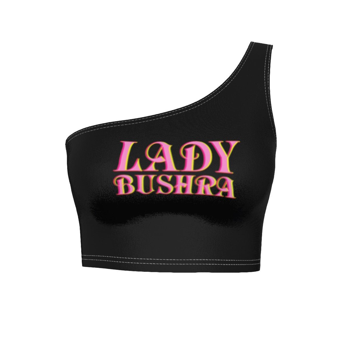 Lady Bushra - Logo One-Shoulder Cropped Top - dragqueenmerch