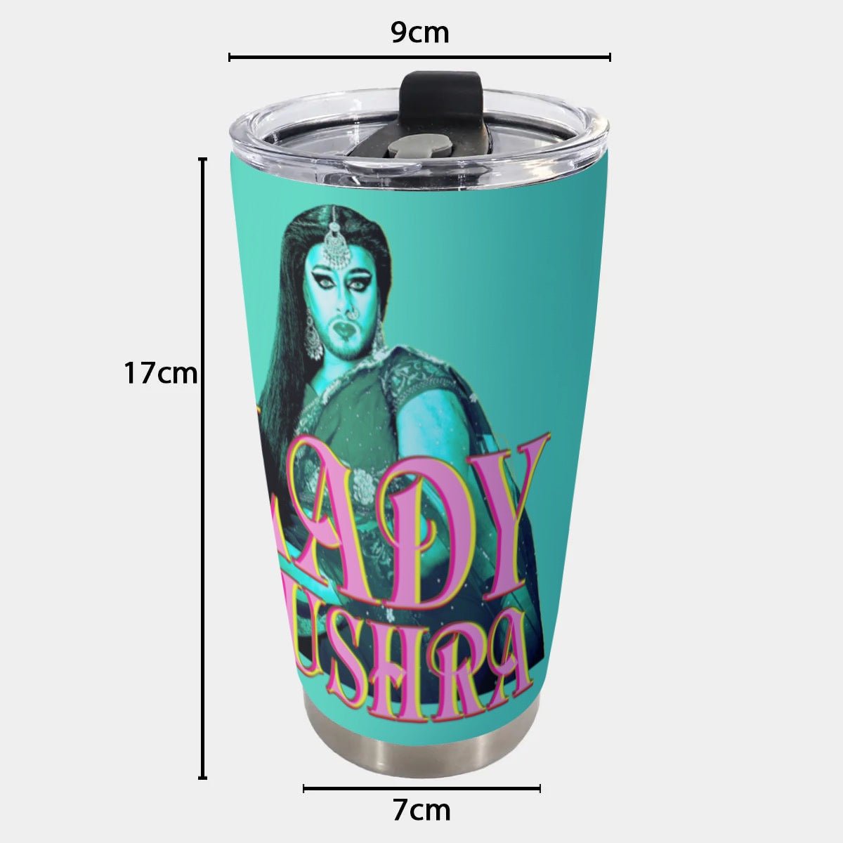 Lady Bushra - Portrait 20 oz Tumbler - dragqueenmerch