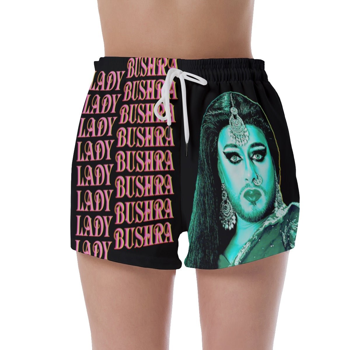 Lady Bushra - Repeat Logo Casual Shorts - dragqueenmerch