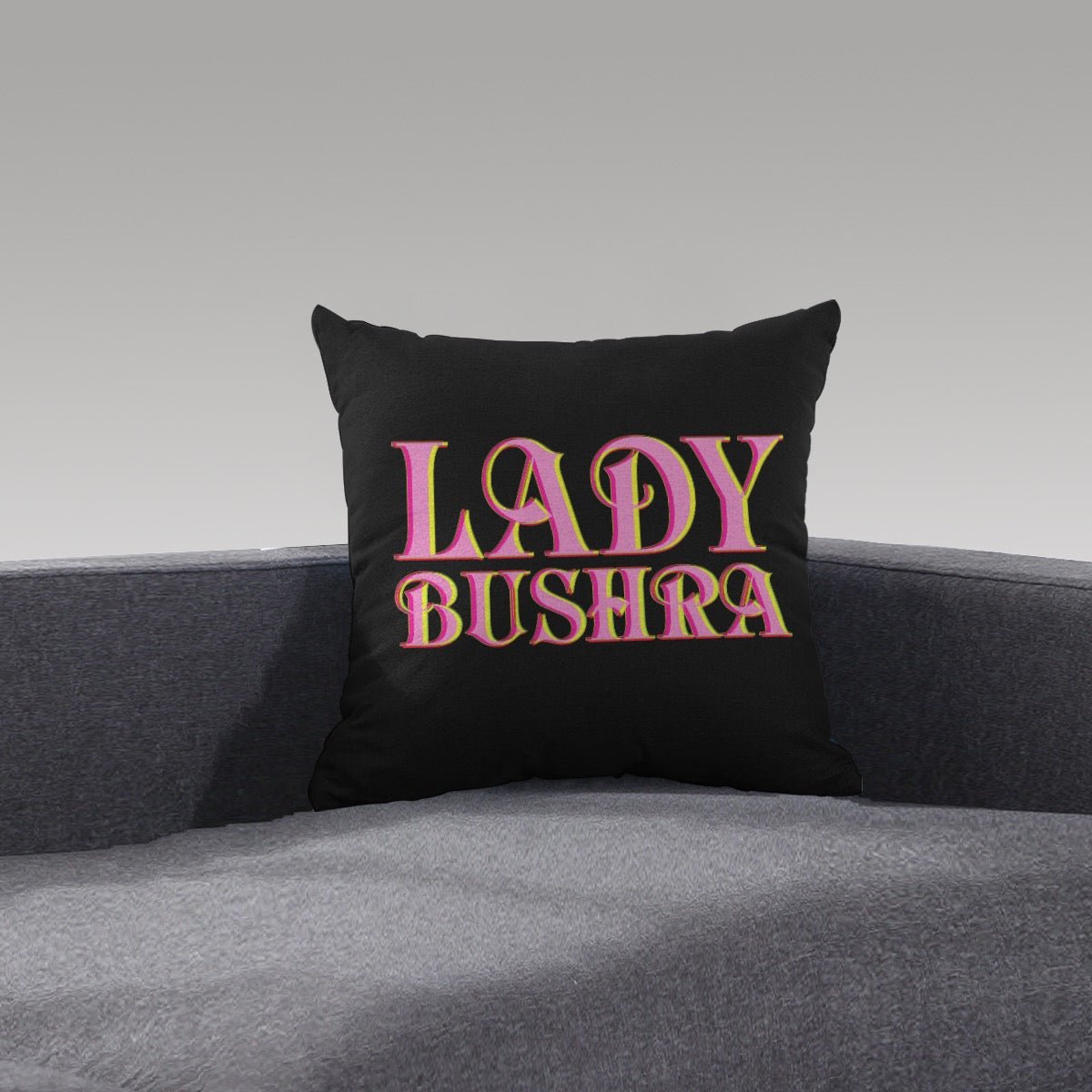 Lady Bushra - Repeat Logo Plush Pillow - dragqueenmerch