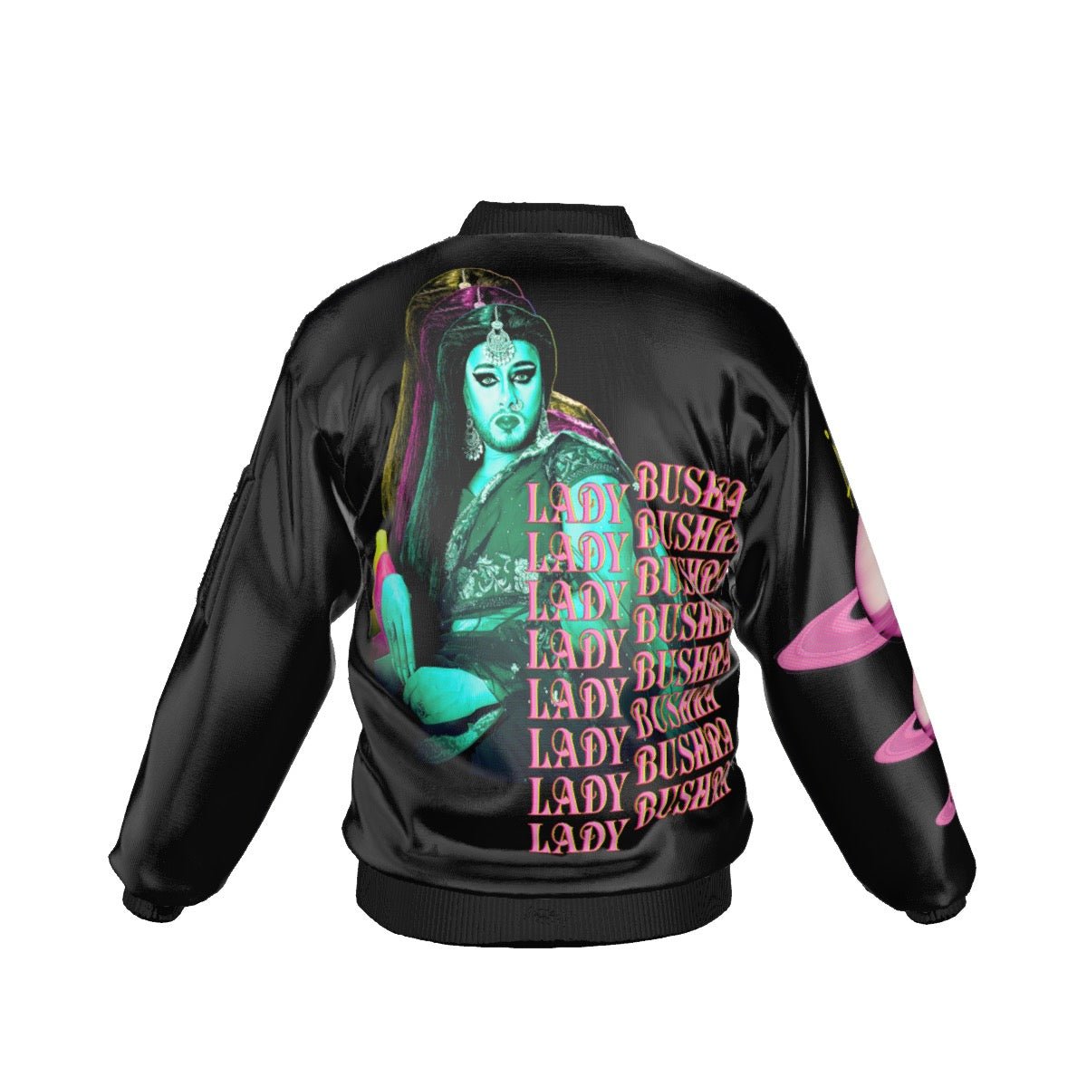 Lady Bushra - Repeat Logo Unisex Bomber Jacket - dragqueenmerch