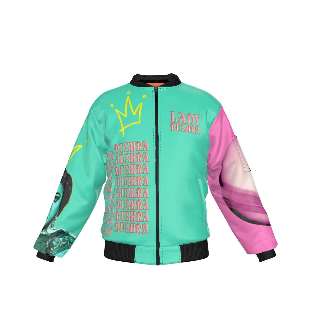 Lady Bushra - Repeat Logo Unisex Bomber Jacket - dragqueenmerch