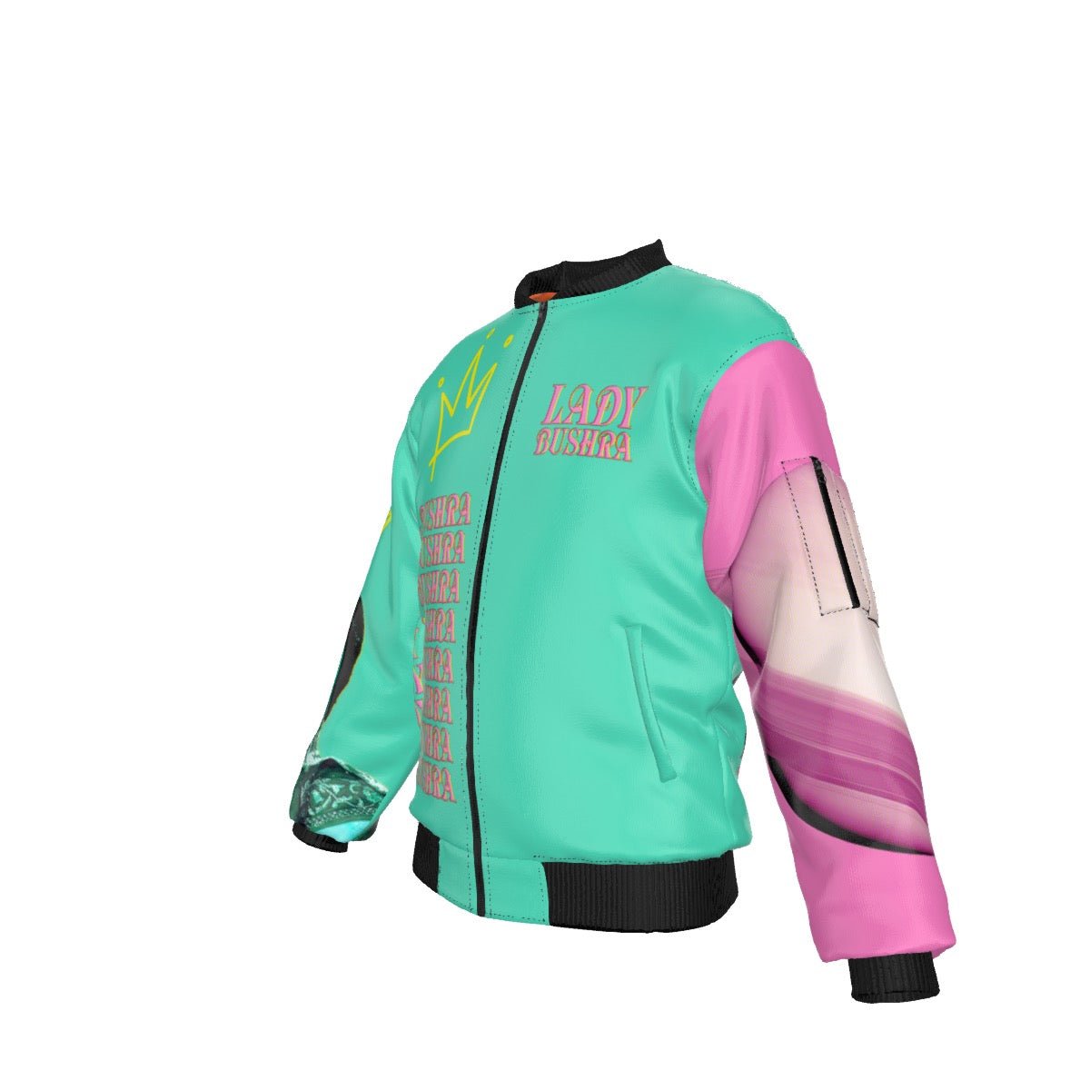 Lady Bushra - Repeat Logo Unisex Bomber Jacket - dragqueenmerch