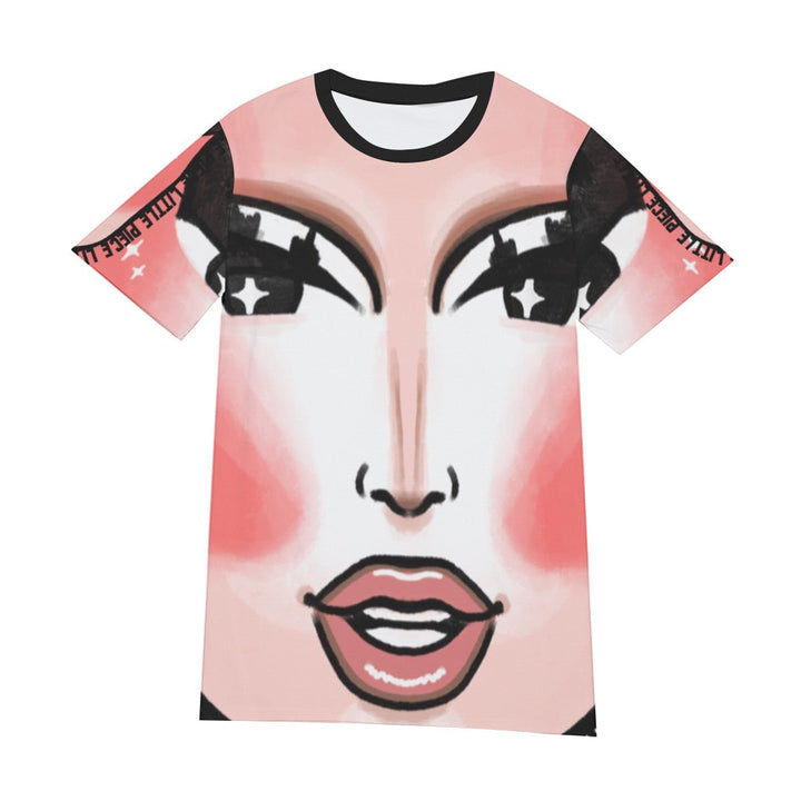 Little Piece - Add Me To The Face Time All Over Print T-Shirt - dragqueenmerch