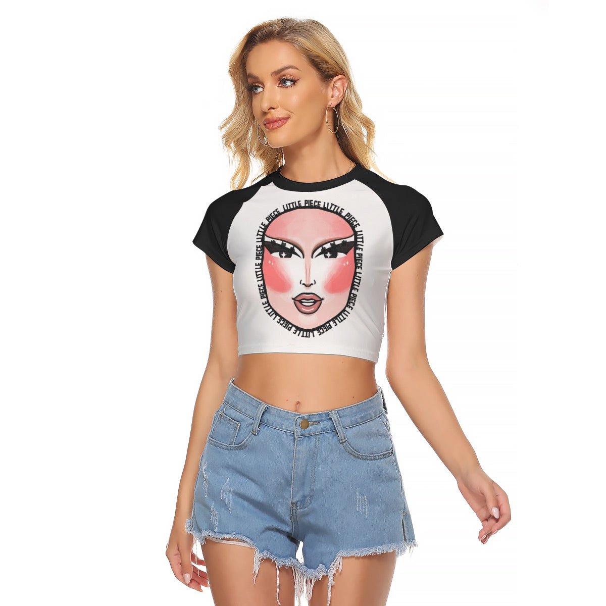 Little Piece - Add Me To The Face Time Crop T-Shirt - dragqueenmerch