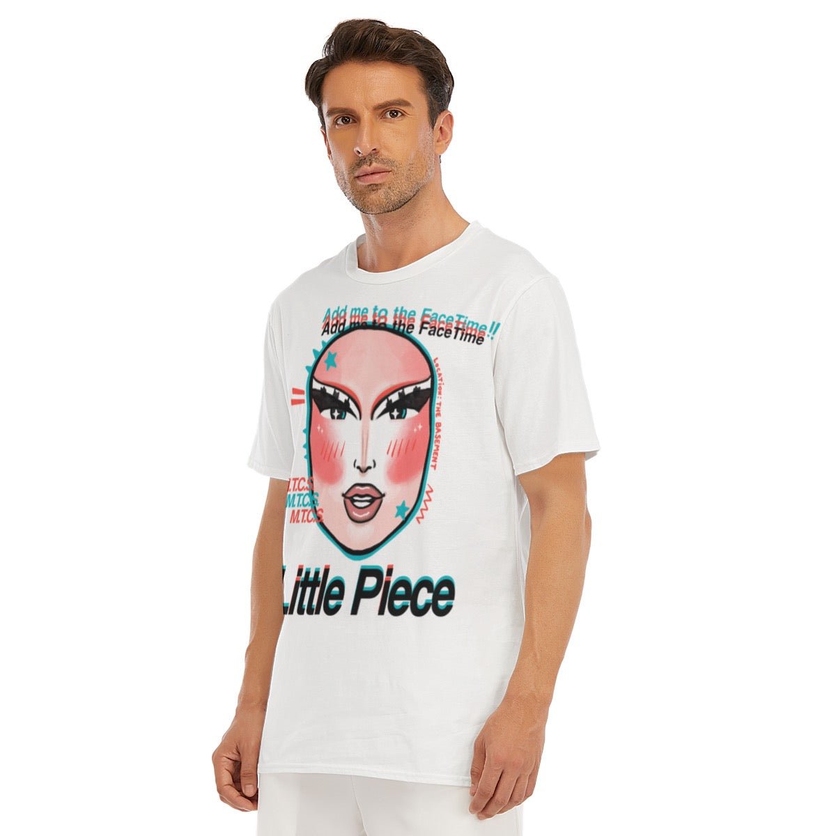 Little Piece - Add Me To The Face Time Jumbo Print T-Shirt - dragqueenmerch
