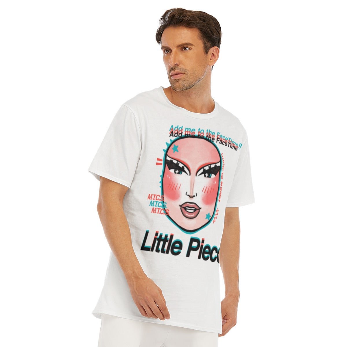 Little Piece - Add Me To The Face Time Jumbo Print T-Shirt - dragqueenmerch