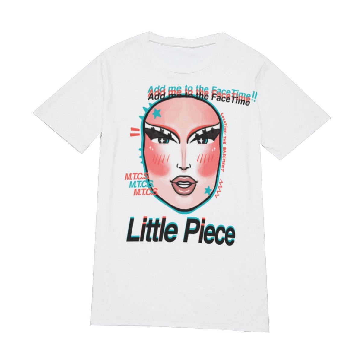 Little Piece - Add Me To The Face Time Jumbo Print T-Shirt - dragqueenmerch
