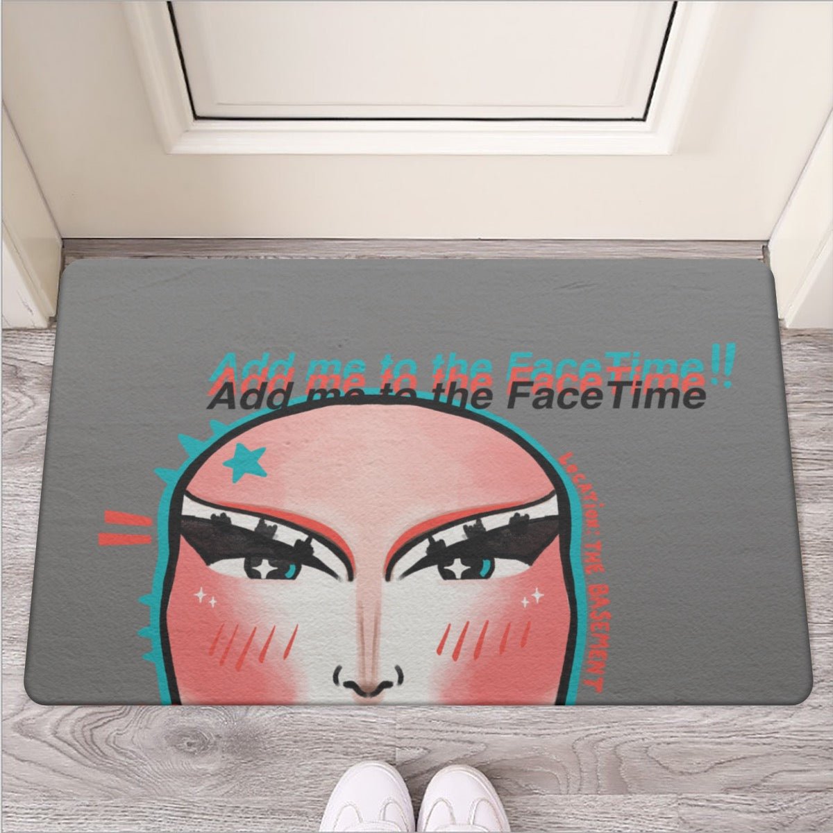Little Piece - Add Me To The Face Time Rubber Door Mat - dragqueenmerch