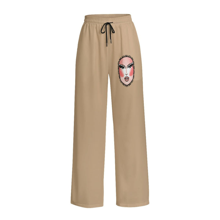 Little Piece - Illustrated Portrait Straight Pants - dragqueenmerch