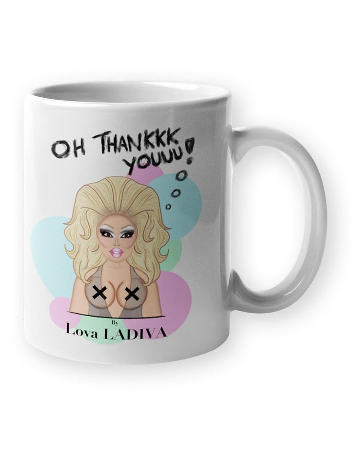 LOVA LADIVA - THANK YOUUU - Coffee Mug - dragqueenmerch