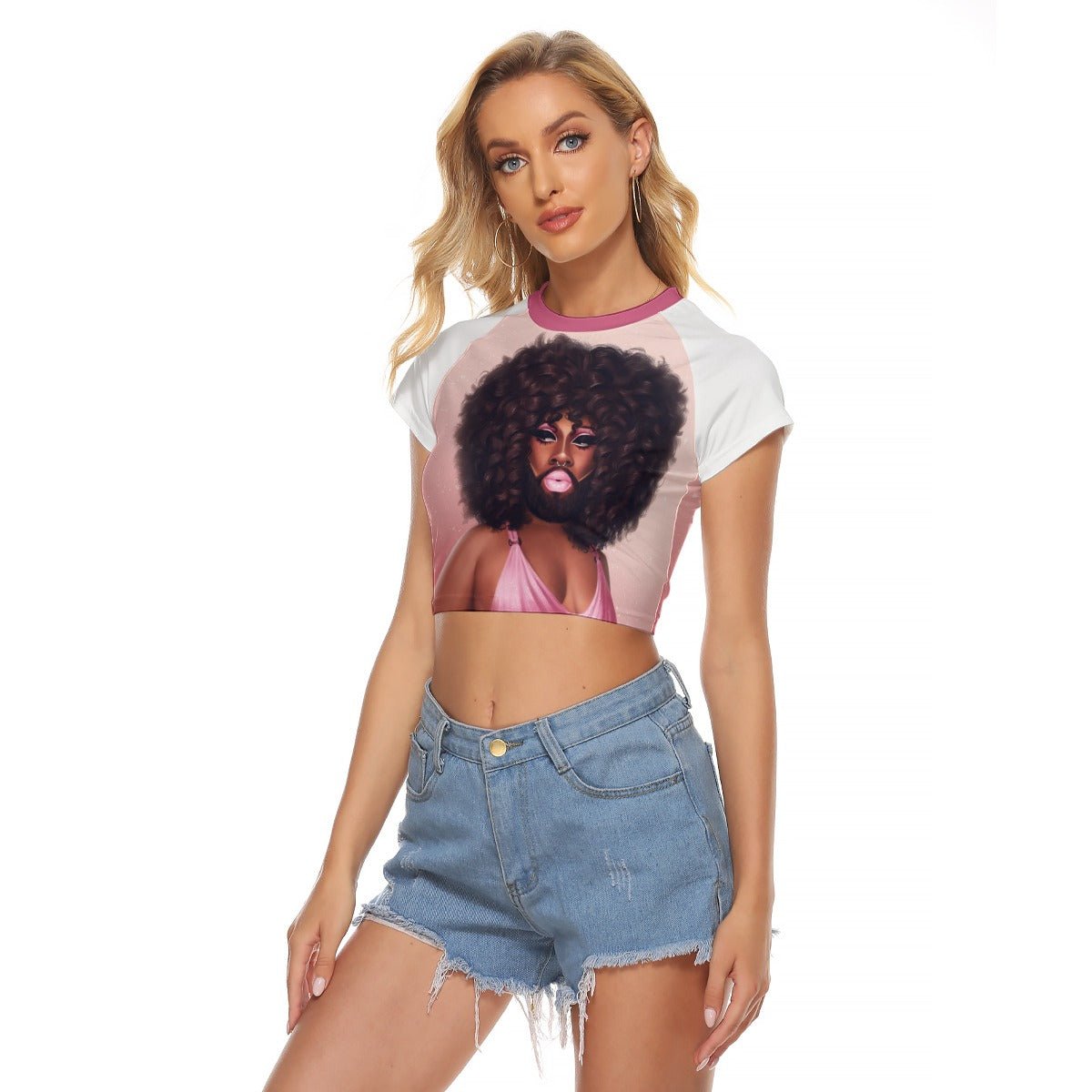 Lucy Stoole - @Leoshki Baseball Crop T-Shirt - dragqueenmerch