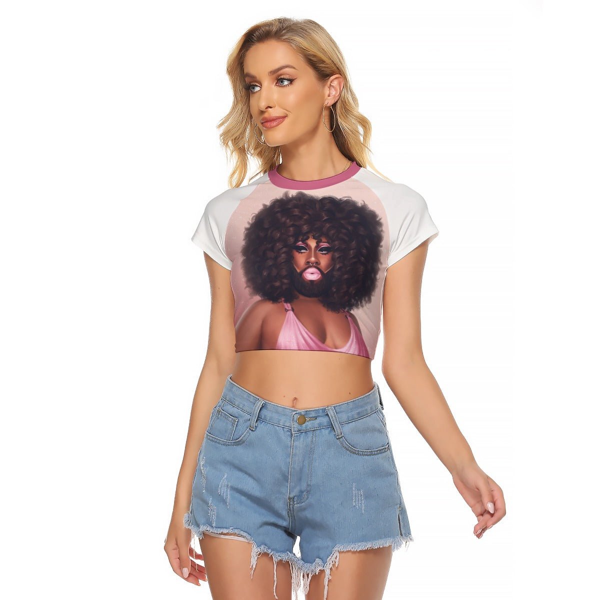 Lucy Stoole - @Leoshki Baseball Crop T-Shirt - dragqueenmerch