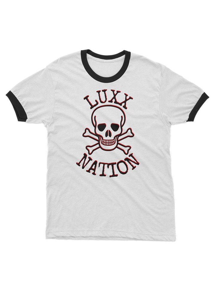 Luxx Noir London - Skull & Crossbones Ringer T-Shirt - dragqueenmerch