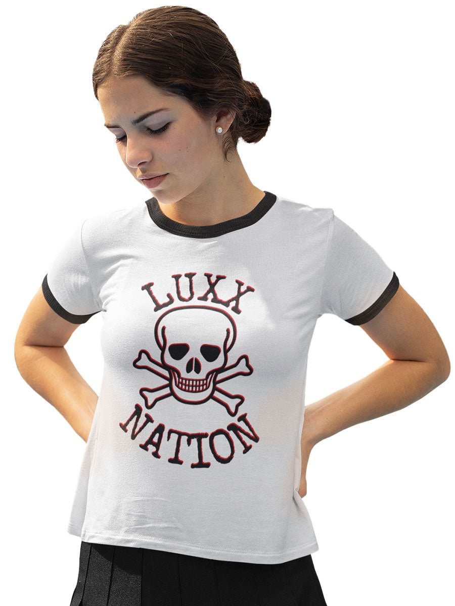 Luxx Noir London - Skull & Crossbones Ringer T-Shirt