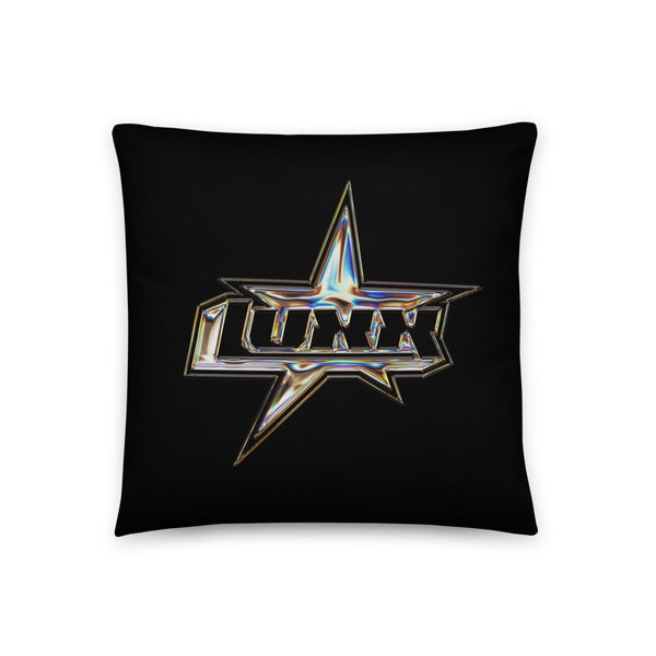 Luxx Noir London -Star Logo Throw Pillow - dragqueenmerch