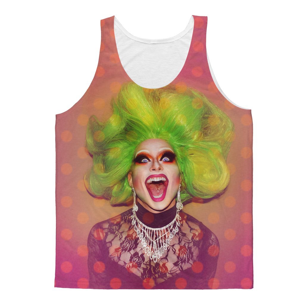 MADDELYNN HATTER "ALL MADD HERE" ALL OVER PRINT TANK TOP
