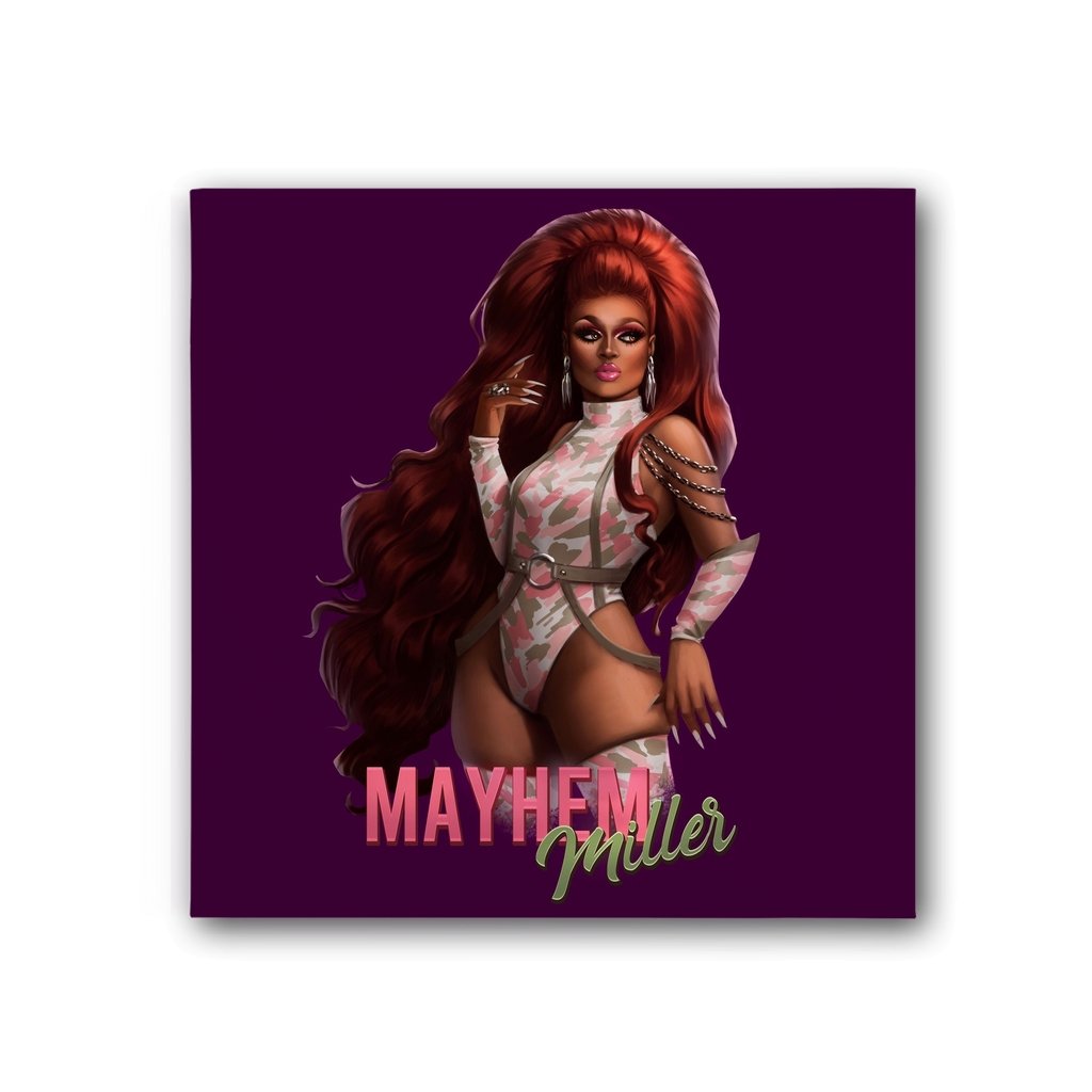 Mayhem Miller - Leoshki Portrait Canvas Print - dragqueenmerch