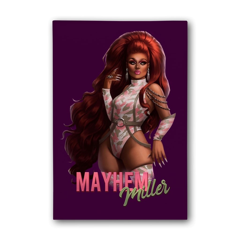 Mayhem Miller - Leoshki Portrait Canvas Print - dragqueenmerch
