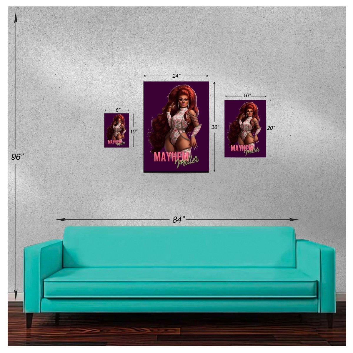 Mayhem Miller - Leoshki Portrait Poster - dragqueenmerch