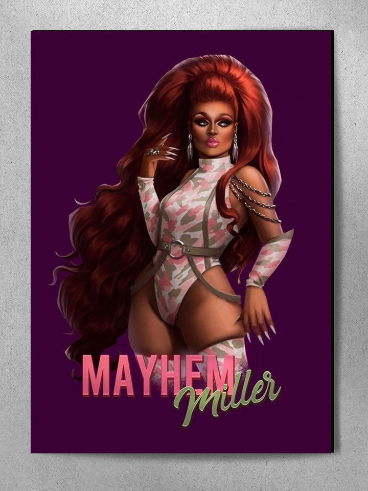 Mayhem Miller - Leoshki Portrait Poster - dragqueenmerch