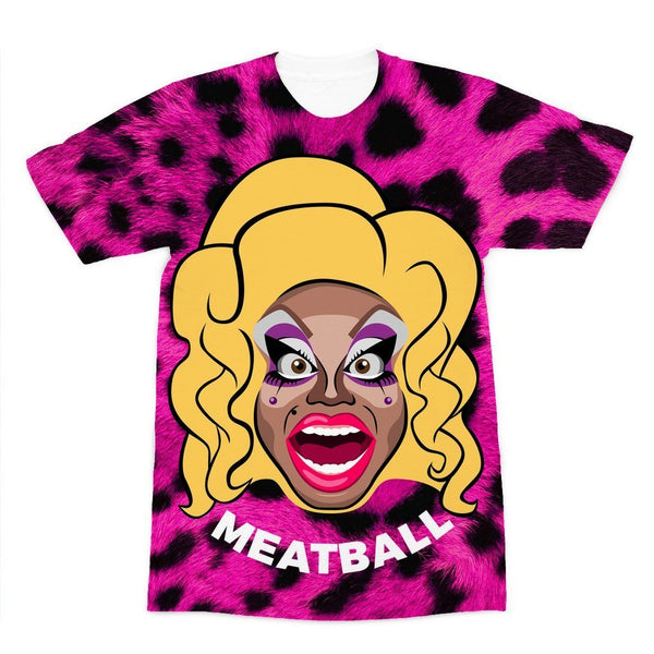MEATBALL CARICATURE ALL OVER PRINT T-SHIRT