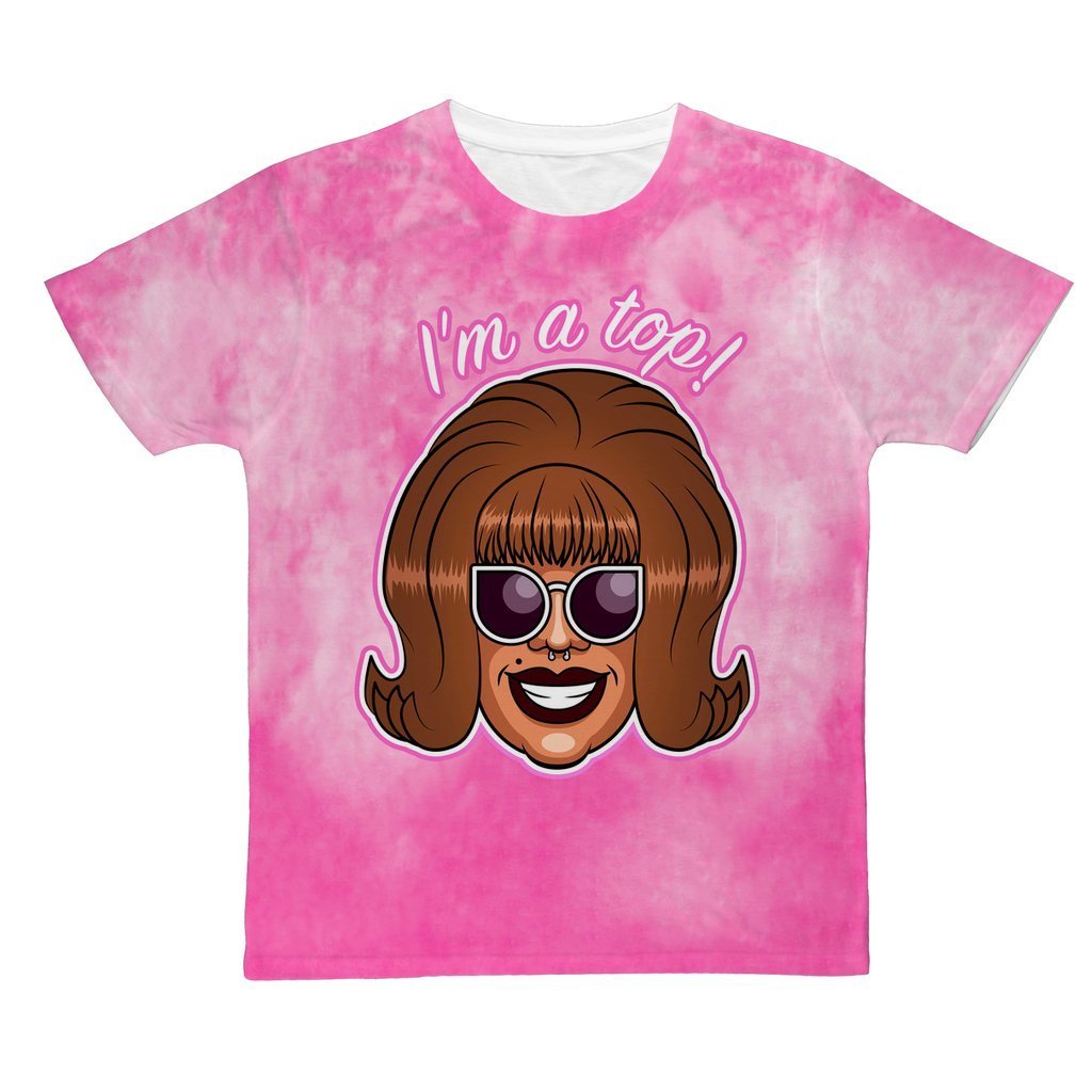 MEATBALL "I'M A TOP" CLOUD DYE ALL OVER PRINT T-SHIRT