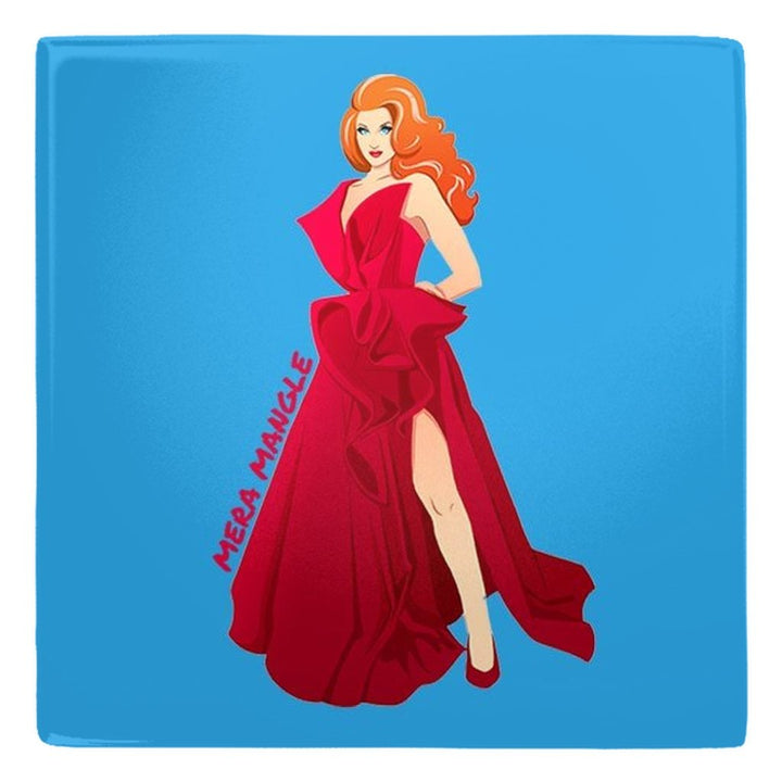 Mera Mangle - Red Cut Metal Magnet 4 pack - dragqueenmerch