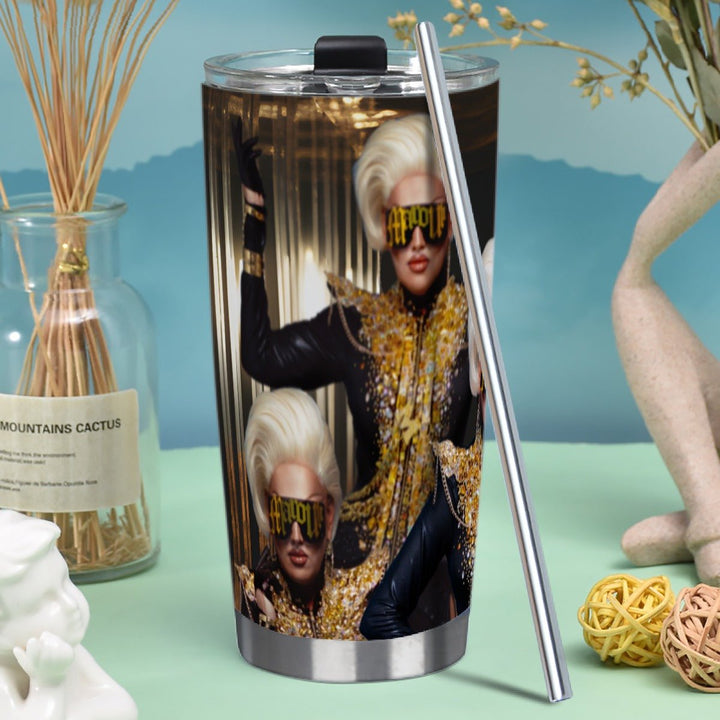 Michael Marouli - CollageTumbler 20oz (with Straw) - dragqueenmerch