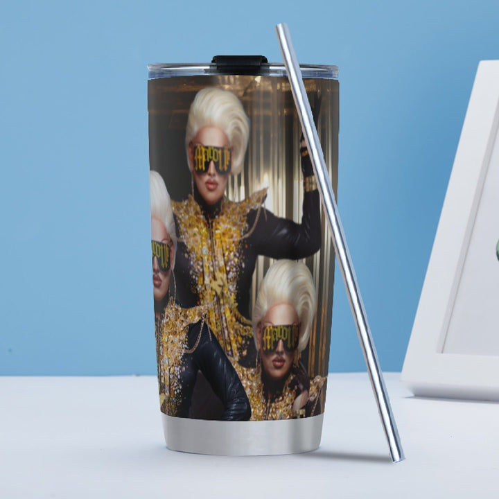 Michael Marouli - CollageTumbler 20oz (with Straw) - dragqueenmerch