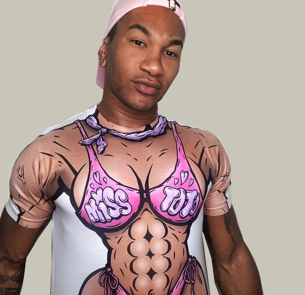 MISS TOTO "BEACH TEE" ALL OVER PRINT T-SHIRT