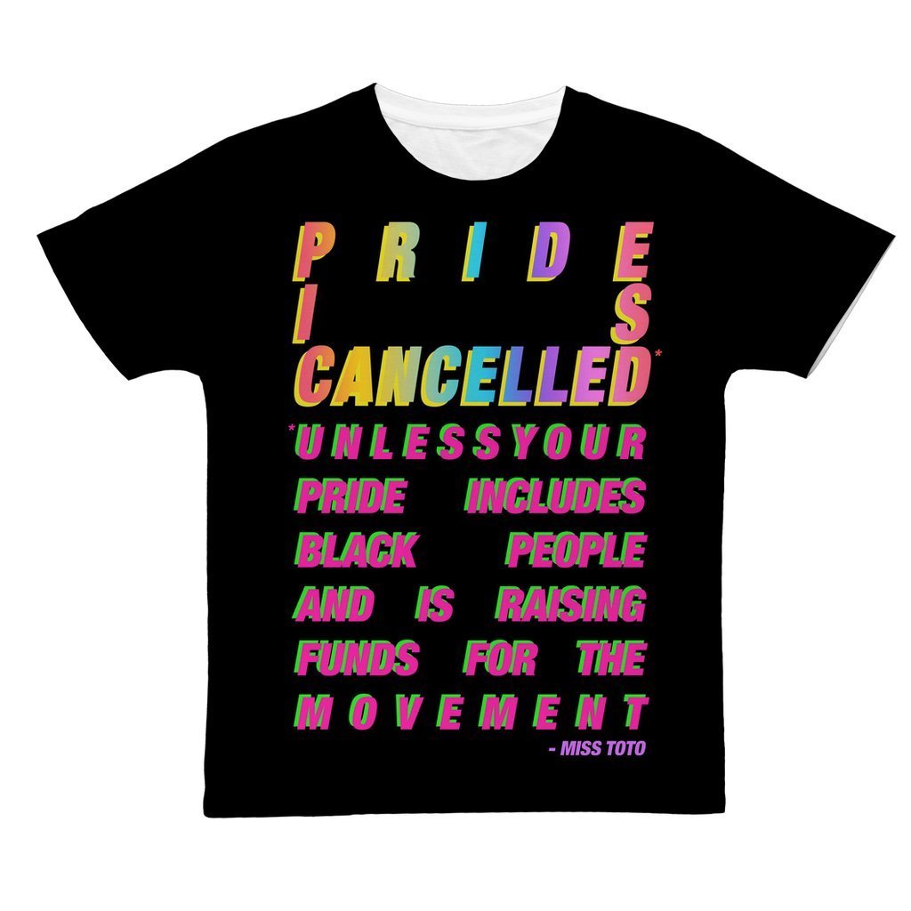 Miss Toto Pride is Cancelled (Black) ALL OVER PRINT T-SHIRT