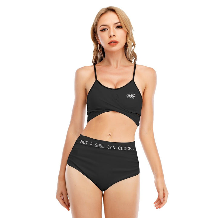 Monica Beverly Hillz - Not a Soul Can Clock. Swimsuit With Cross Straps - dragqueenmerch